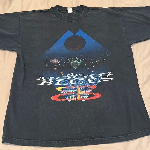 Vintage mens size XL authentic 1998 Moody Blues band T-shirt GVC - Picture 2 of 9